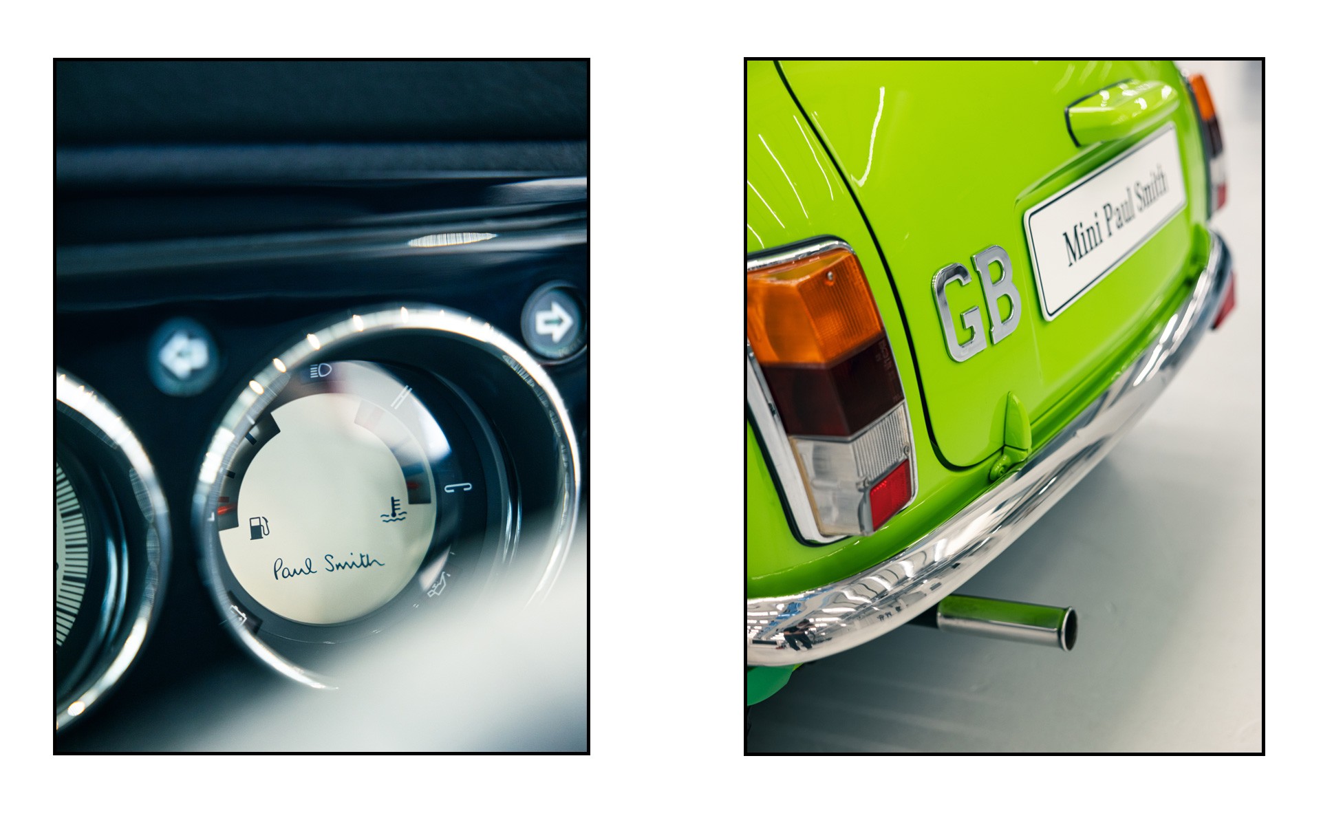 An image of the dashboard of the Mini Paul Smith. An image of the boot of the Mini Paul Smith.
